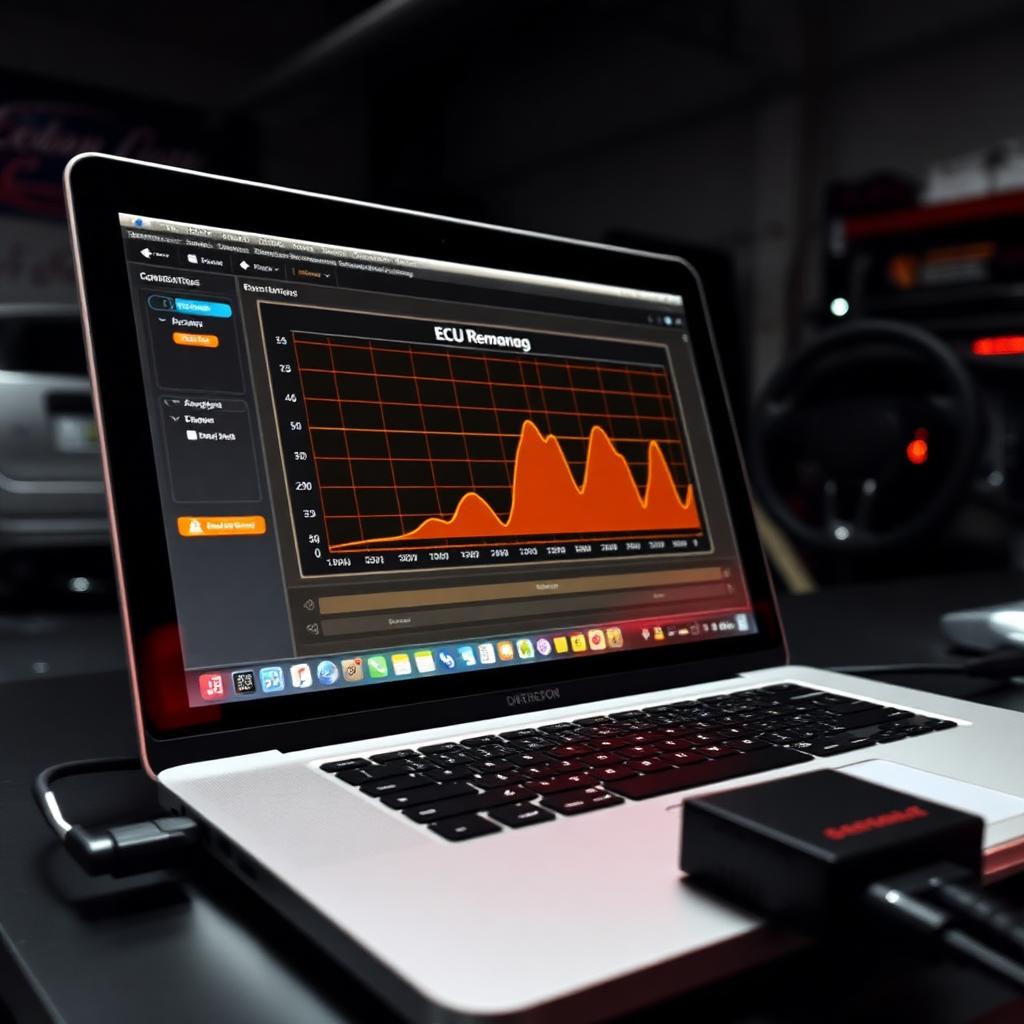 ECU remapping software running dyno graph
